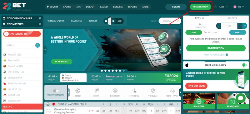 Hodnocení bonusů a promoakcí na 22bet